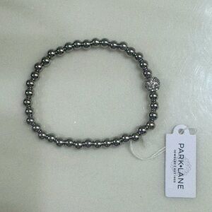 Park Lane Mars Beaded Stretch Bracelet Silver